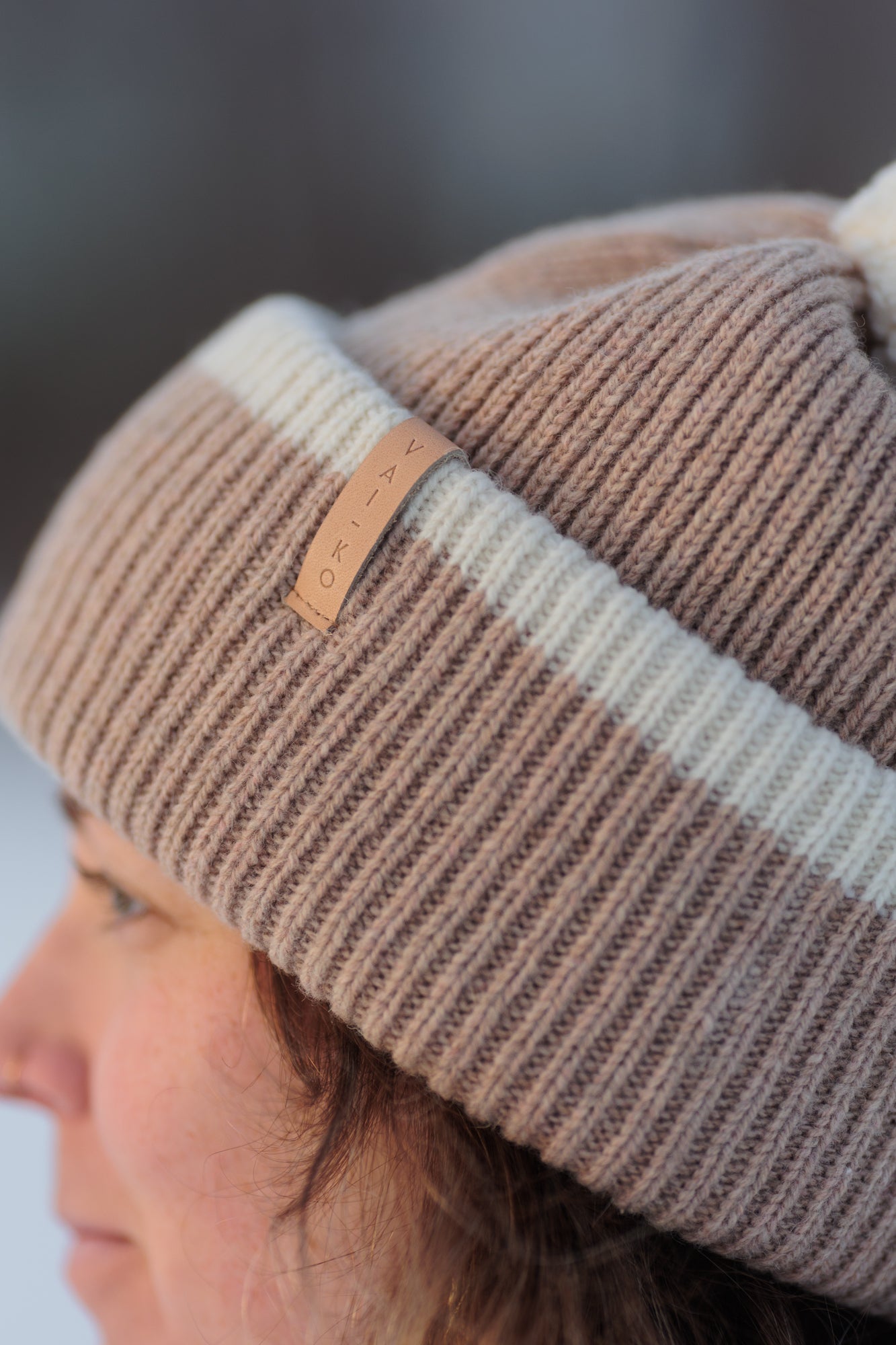 Kajo Beanie Color Block POM - VAI - KOBeanies