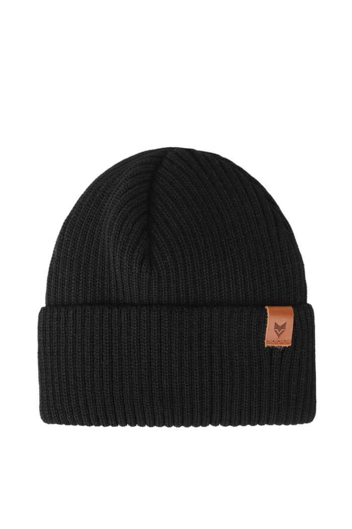 Korpi Rib Beanie Small Black - VAI - KOBeanies