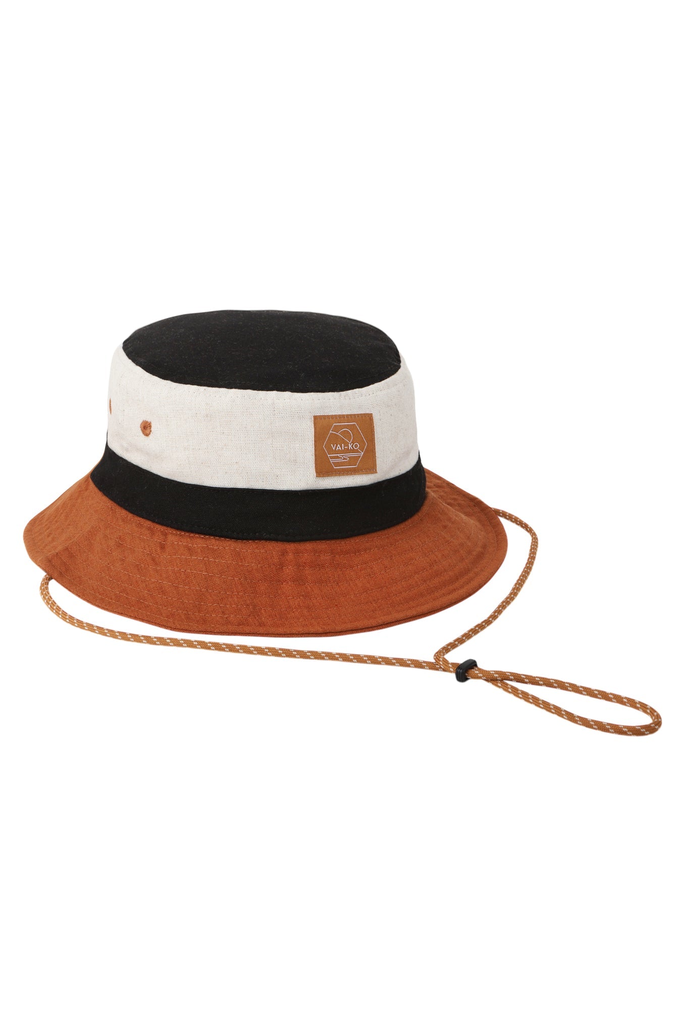 Kultakero Color Block Linen Bucket Hat - VAI - KOBucket hat
