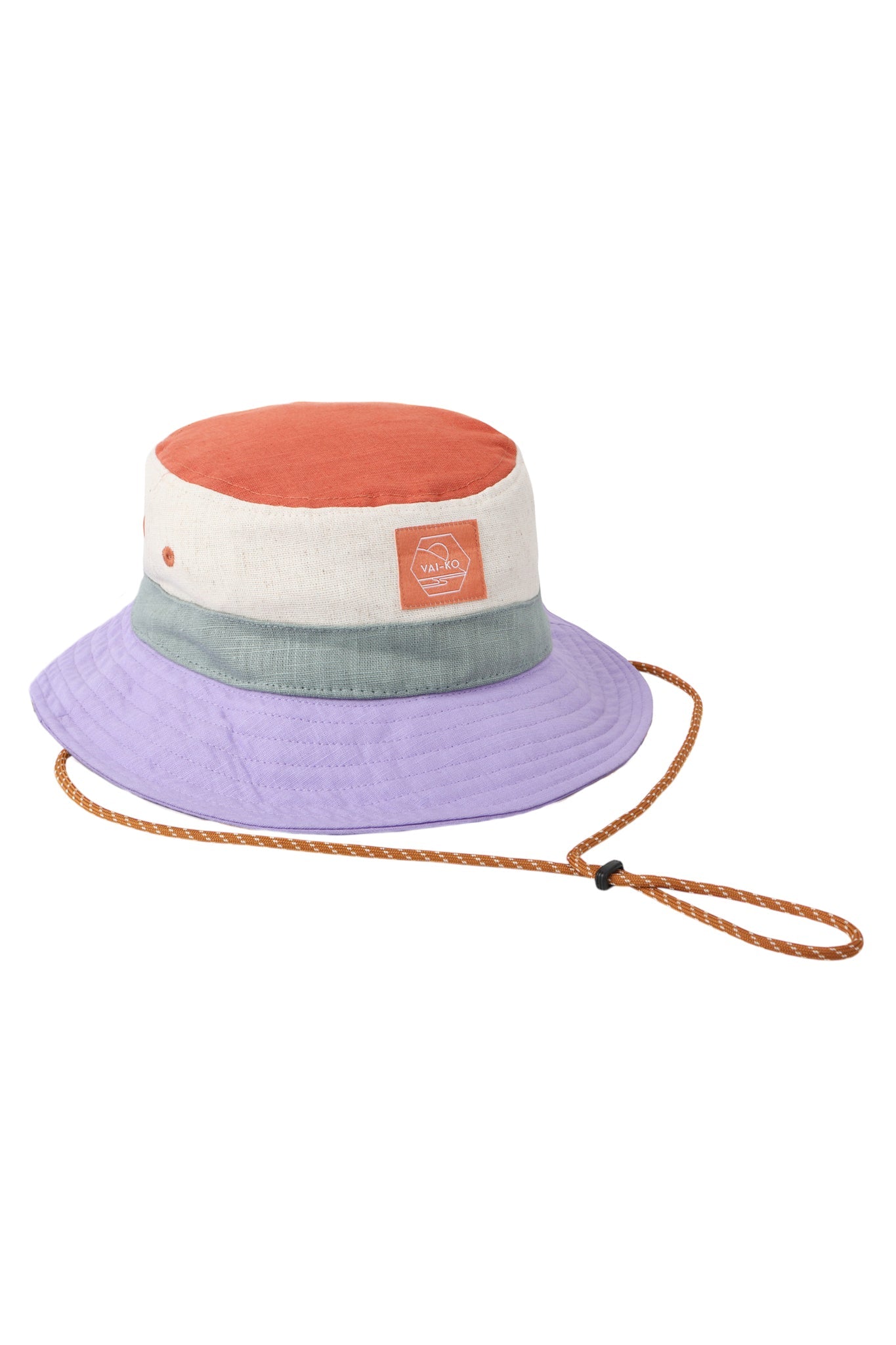 Kultakero Color Block Linen Bucket Hat - VAI - KOBucket hat