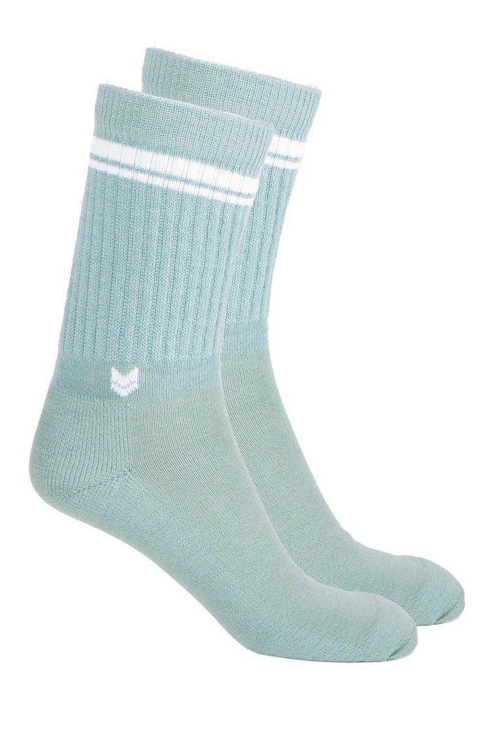 Merino Wool Crew Socks Aloe Green - VAI - KOSocks