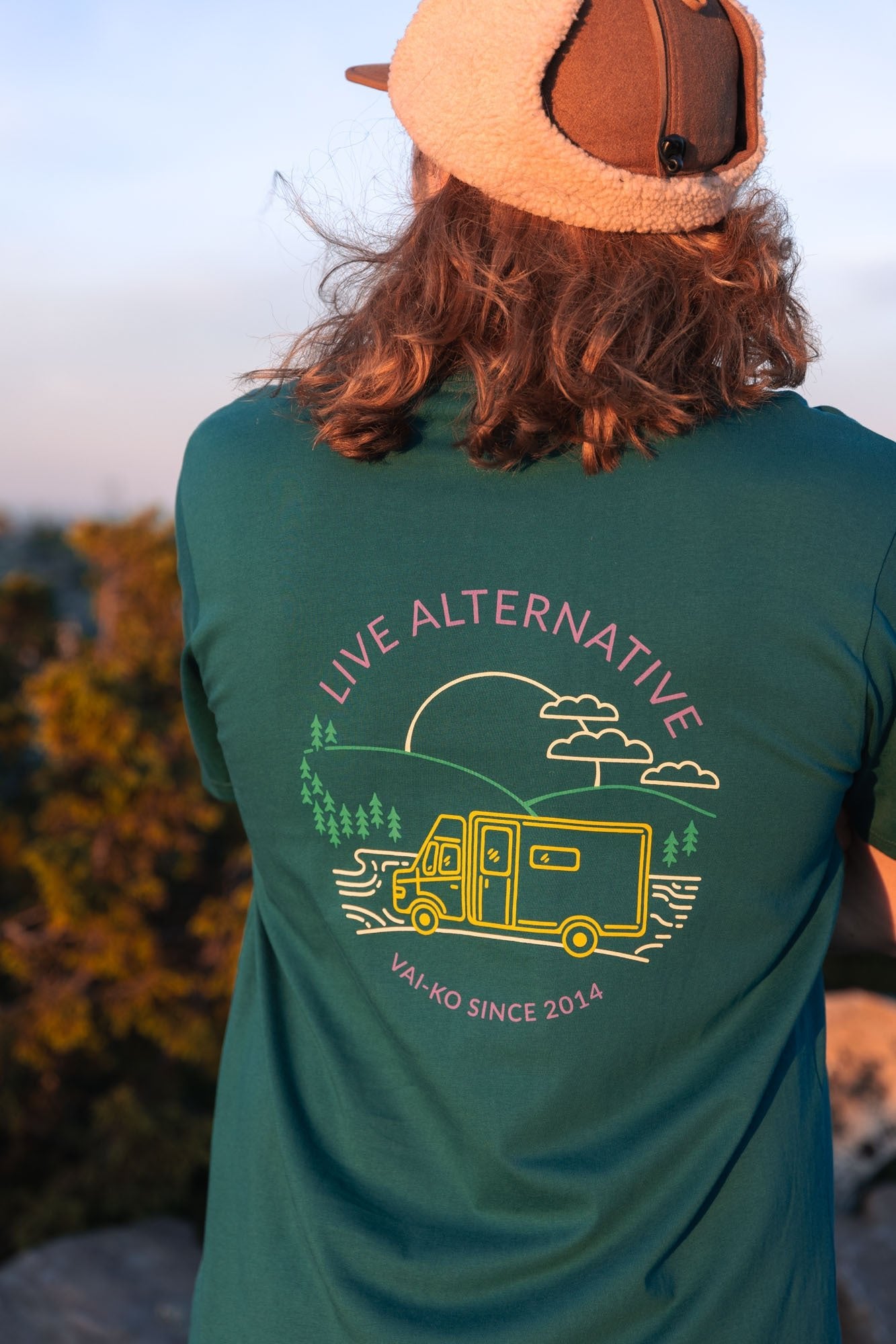 Organic Cotton 10 Years on the Road Men's T - shirt, Deep Teal - VAI - KOShirts & Tops