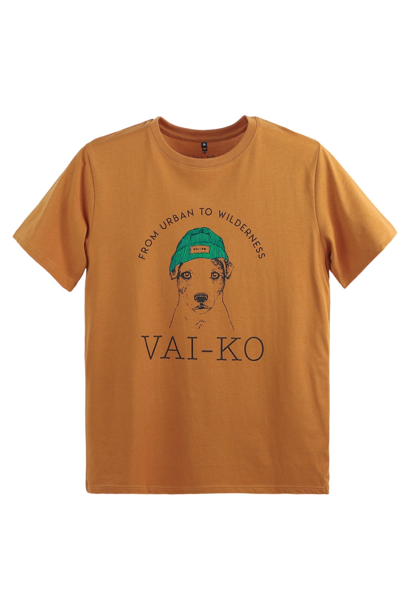 Organic Cotton Boss Dog Men's T - shirt, Caramel Brown - VAI - KOShirts & Tops