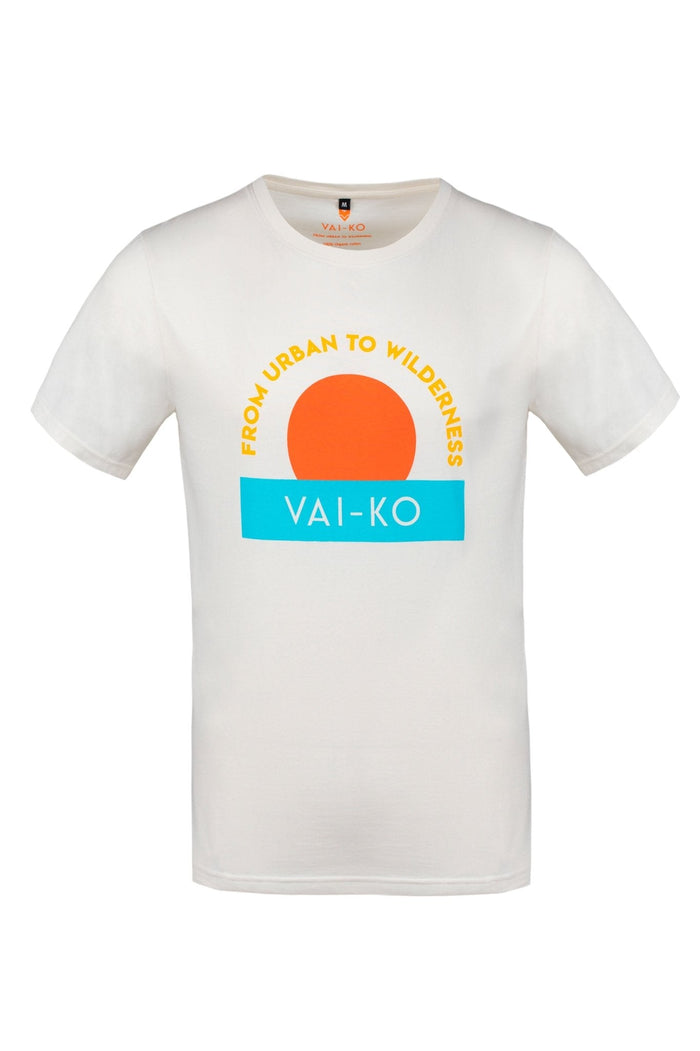 Outlet Organic Cotton Horisontti Men´s T-shirt Chalk White - VAI - KOclothing