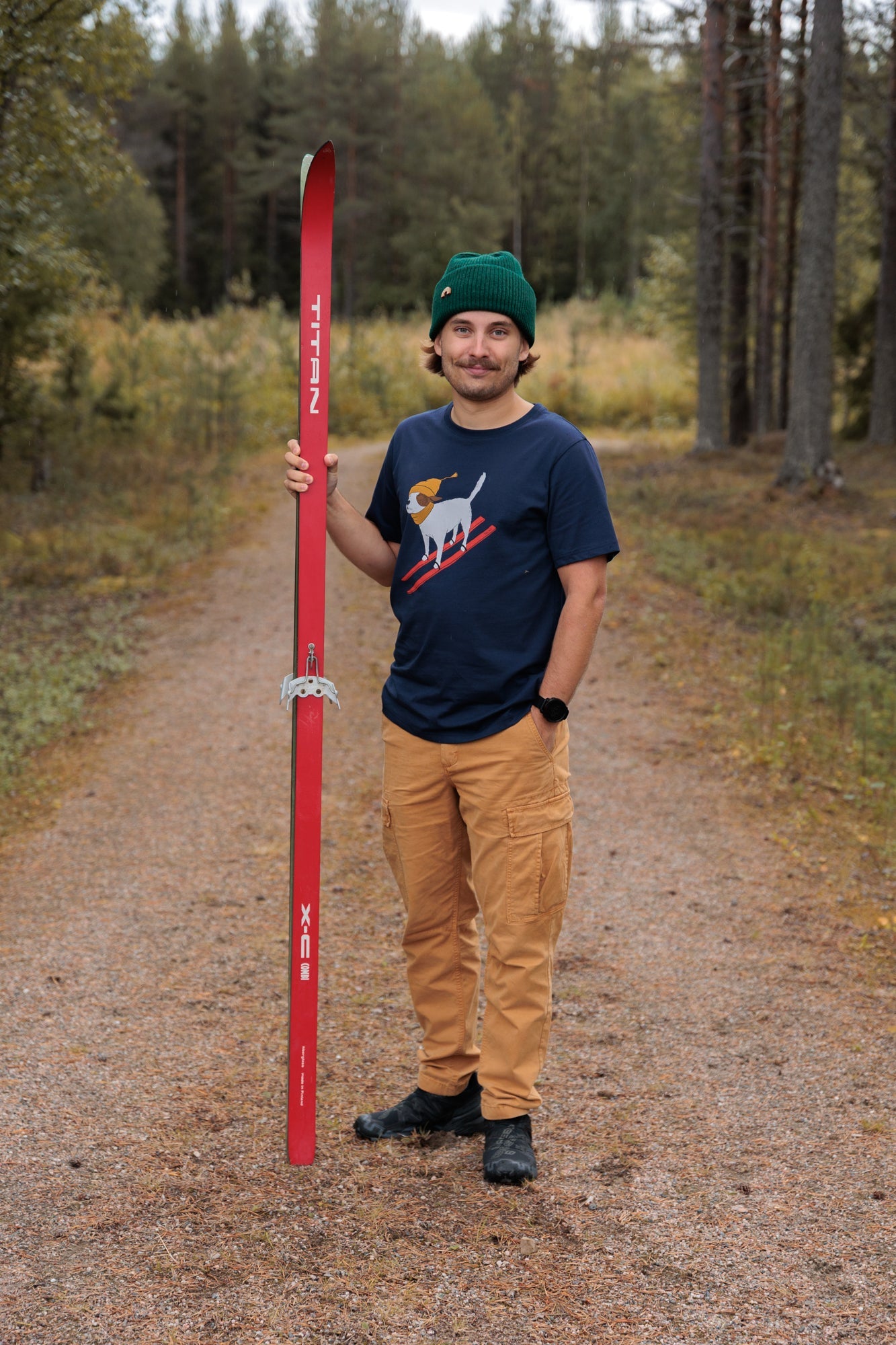 Ski Dog T-shirt Men - VAI - KOShirts & Tops