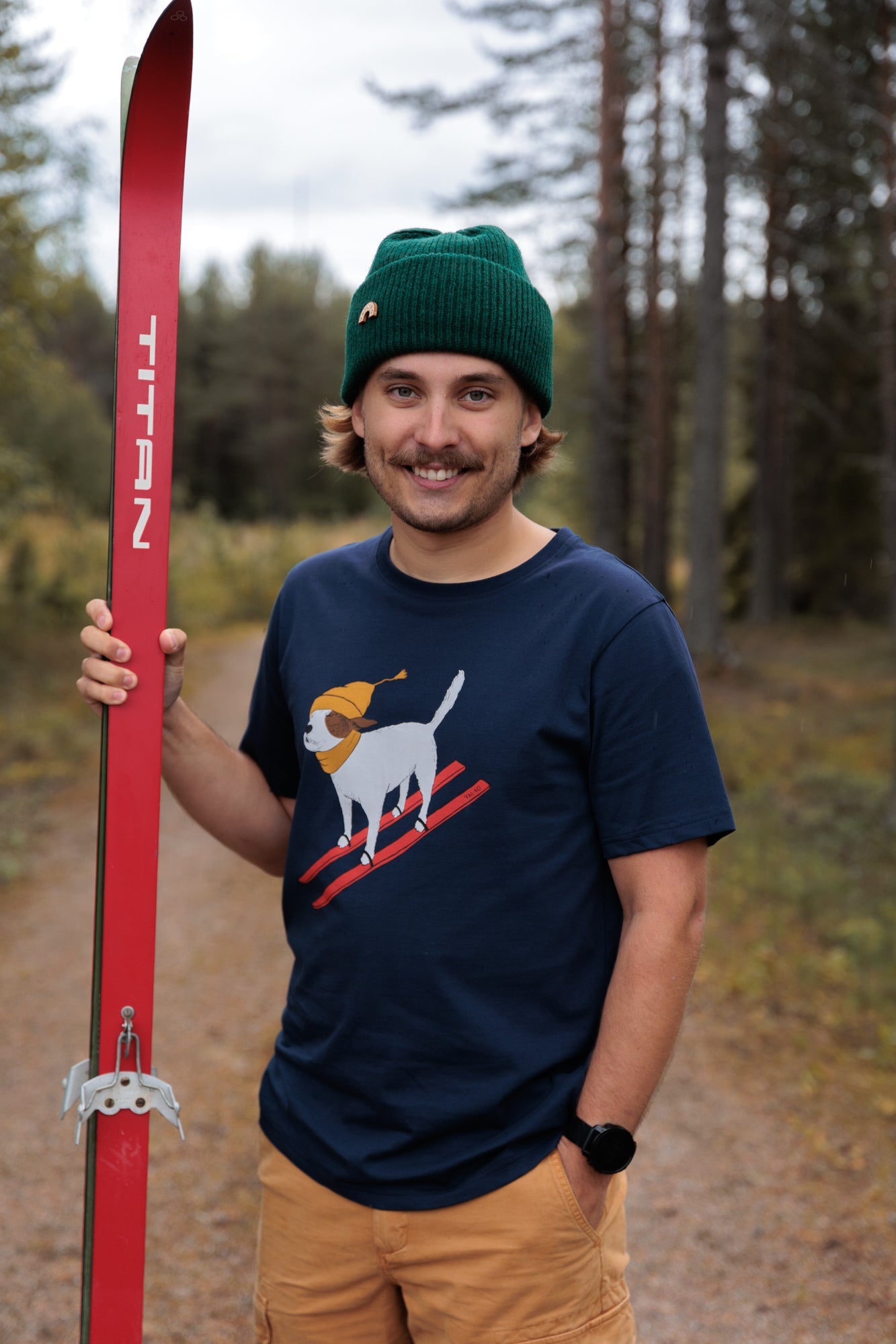 Ski Dog T-shirt Men - VAI - KOShirts & Tops