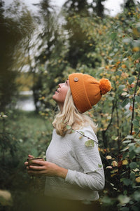 Timberjack Pom Beanie Amber Brown - VAI - KOBeanies